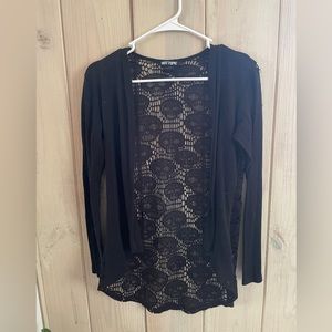 Black skull cardigan.